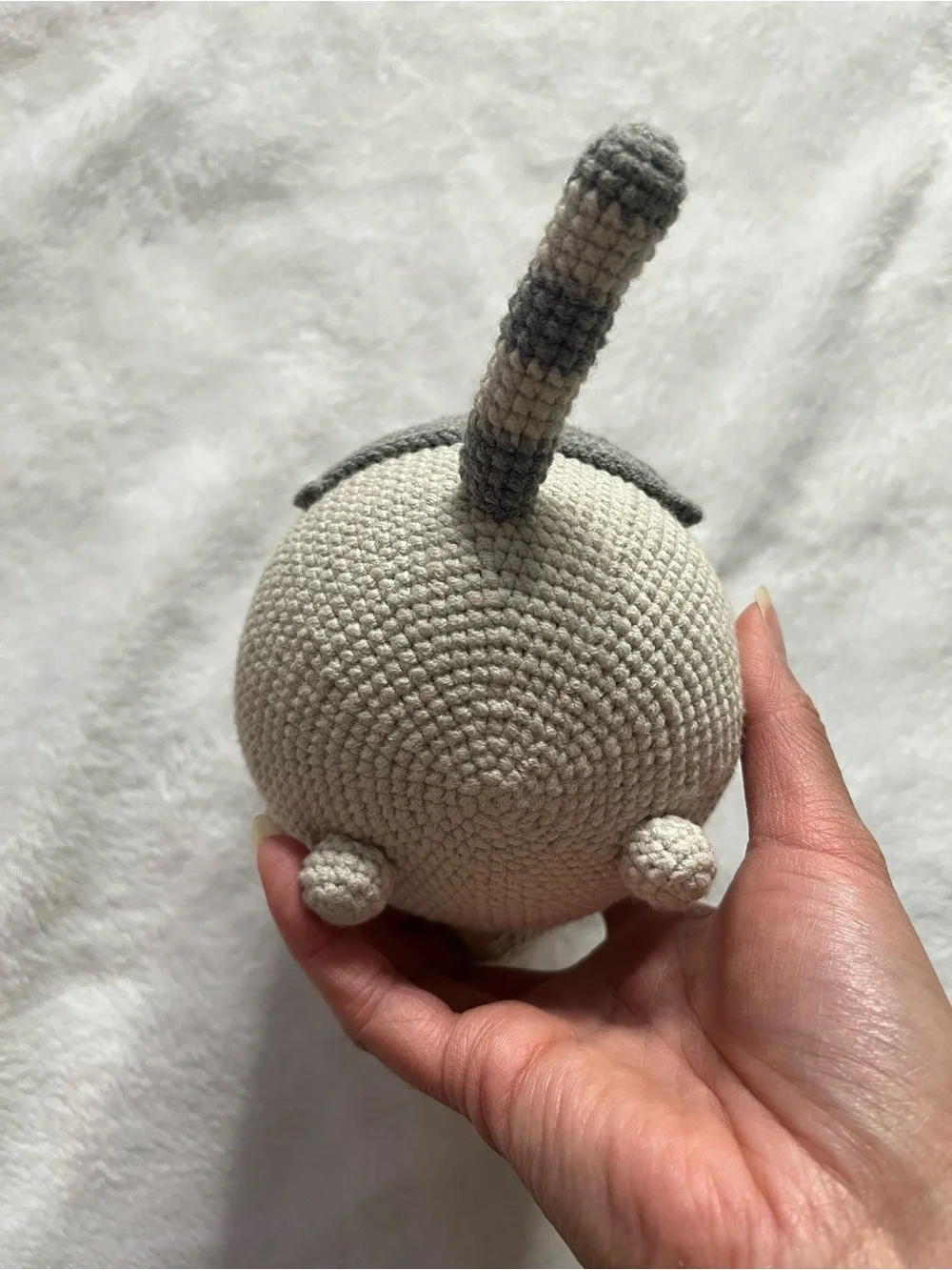 Pusheen Handmade Crochet Cat Plush Holding Pink Ice Cream